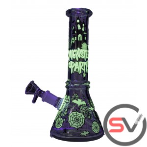 MONSTER PARTY GLASS MINI BEAKER 8inch (GLOW IN DARK)